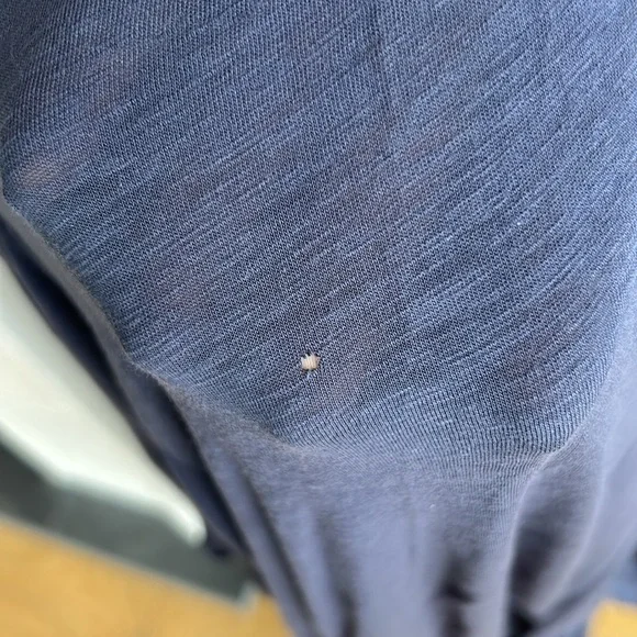 ANTHROPOLOGIE VELVET by Graham and Spencer Women's Navy Blue Ruffle Detail Dress - Picture 5 of 8